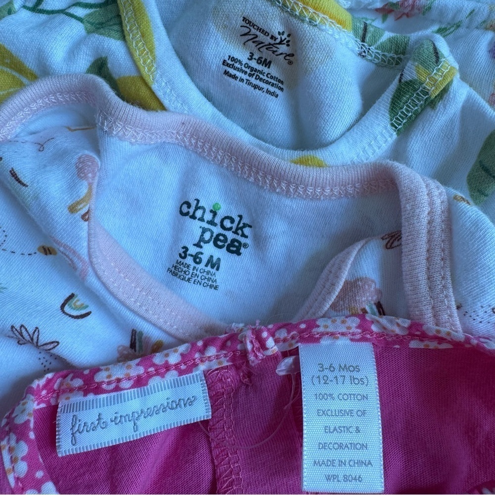 Bundle Baby Girl 3-6M Set 11PC Lot Floral Dresses Onesie Summer - Picture 5 of 6